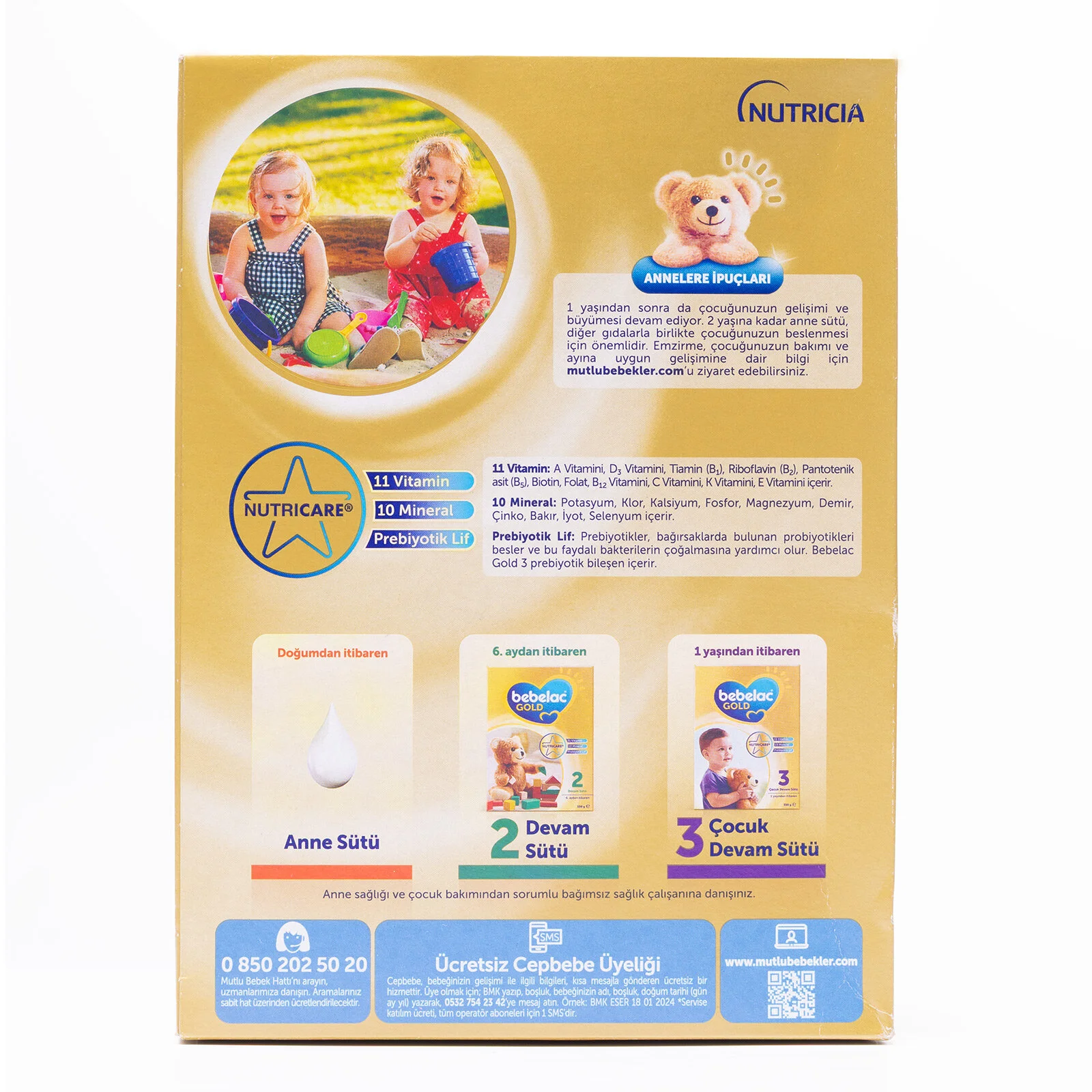 Bebelac Gold 3 Çocuk Devam Sütü 350 gr 1+ Yaş 3